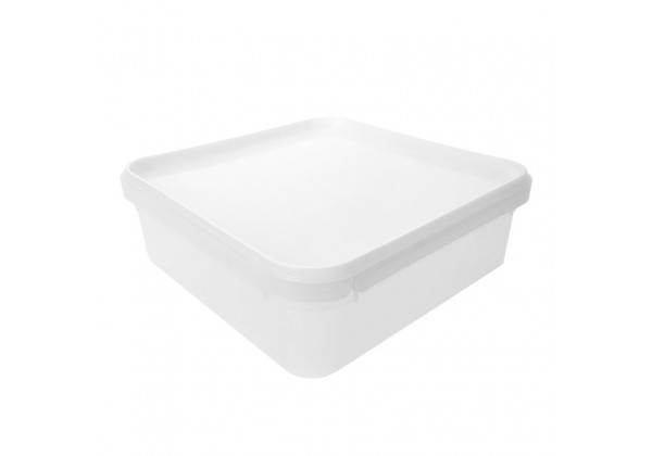 1.25 LITRE SQUARE TAMPER EVIDENT NATURAL TUB